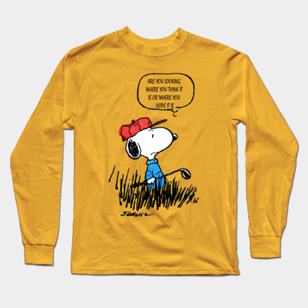Snoopy Peanuts Golfing Peanuts Snoopy Funny Golf Long Sleeve T